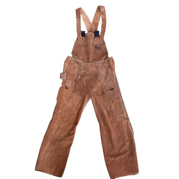 Bob Dale Gander Brand Welding Overalls BDG Split Leather Size Small NEW - Picture 6 of 15